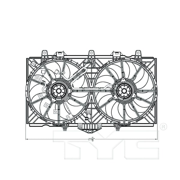 Tyc TYC DUAL RADIATOR AND CONDENSER FAN ASSE 623080 - main